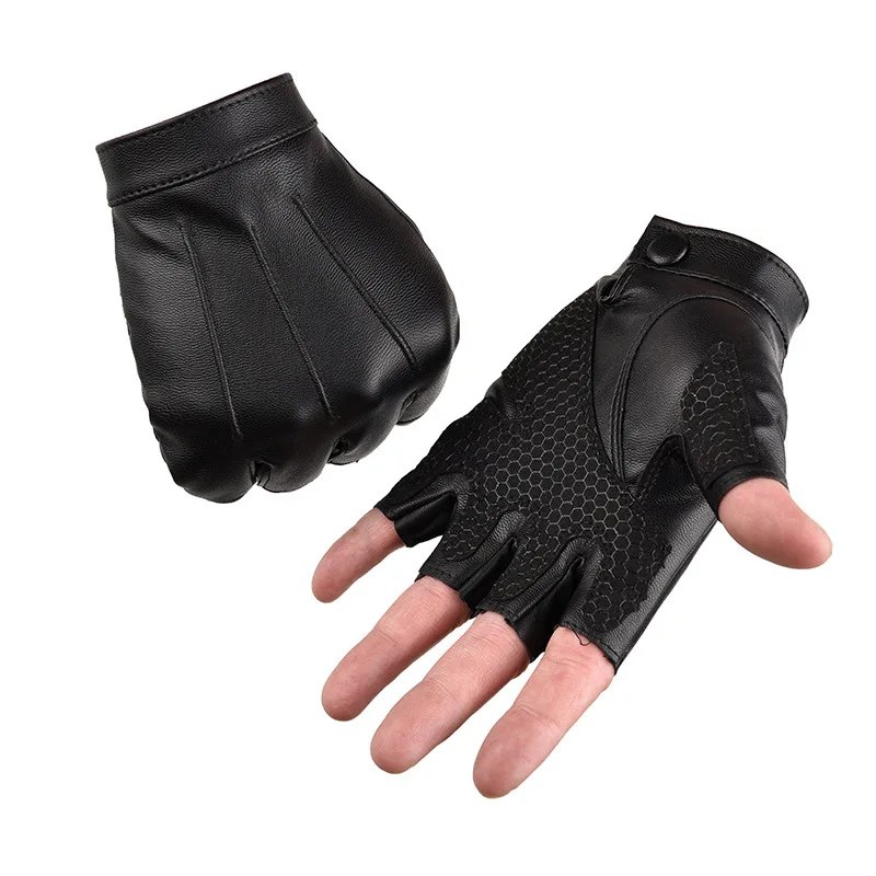 Motorcycle Gloves Men's Leather Half Finger Gloves Motorcycle Breathable Women's Touch Screen Mountain Bike Fitness Motorcycle Gloves Men's Leather Half Finger Gloves Motorcycle Breathable Women's Touch Screen Mountain Bike Fitness