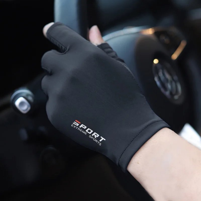 1 Pair Outdoor Sport Sun Protection Fishing Driving Gloves Touch Screen Thin Anti Uv Protective Gear Motorcycle Racing Gloves