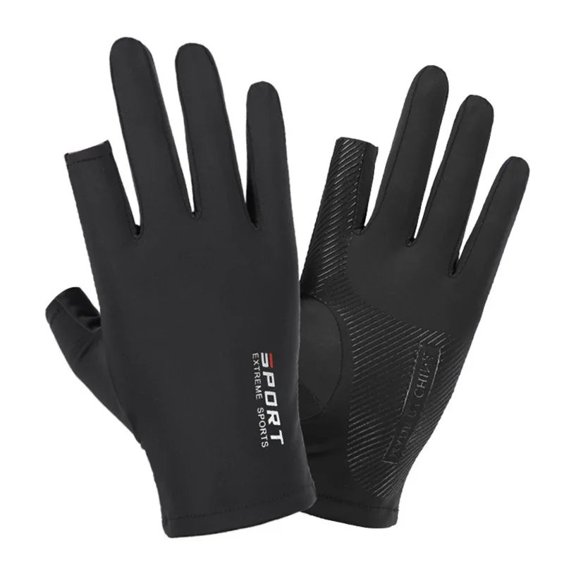 1 Pair Outdoor Sport Sun Protection Fishing Driving Gloves Touch Screen Thin Anti Uv Protective Gear Motorcycle Racing Gloves