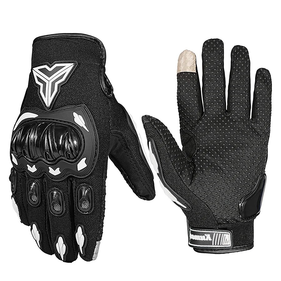 Summer Breathable Full-Finger Motorcycle Gloves Non-Slip Wear-Resistant Off-Road Motorcycle Gloves Touchscreen Motorcycle Gloves