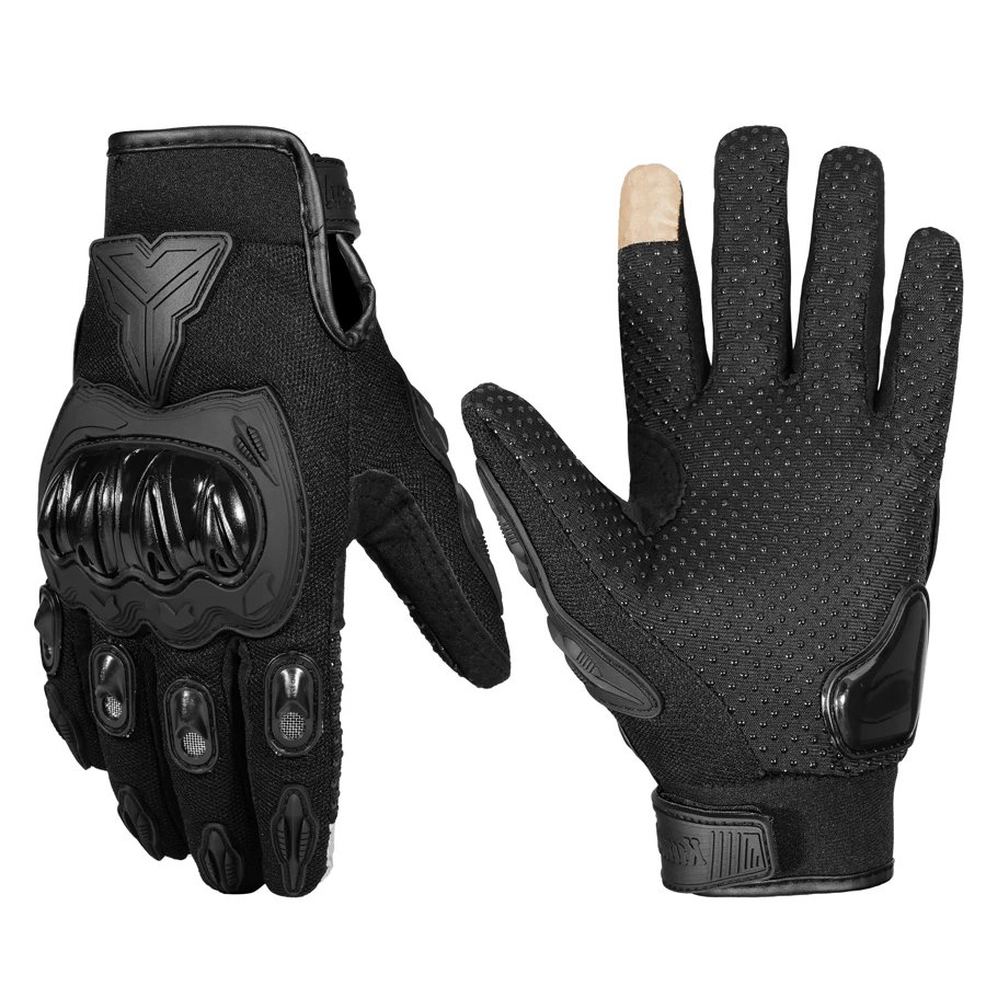 Summer Breathable Full-Finger Motorcycle Gloves Non-Slip Wear-Resistant Off-Road Motorcycle Gloves Touchscreen Motorcycle Gloves