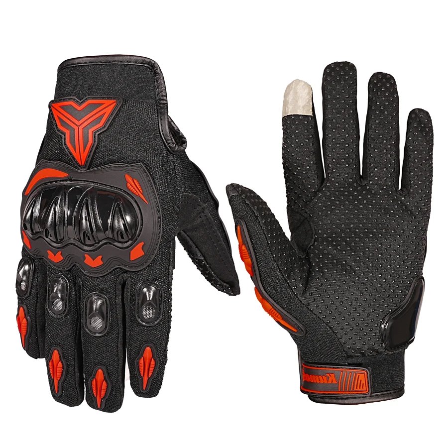 Summer Breathable Full-Finger Motorcycle Gloves Non-Slip Wear-Resistant Off-Road Motorcycle Gloves Touchscreen Motorcycle Gloves