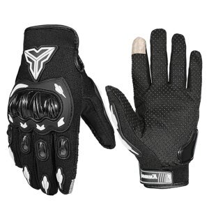 Summer Breathable Full-Finger Motorcycle Gloves Non-Slip Wear-Resistant Off-Road Motorcycle Gloves Touchscreen Motorcycle Gloves