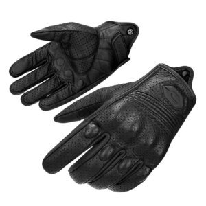 Leather Motorcycle Gloves Summer Breathable Mesh Moto Gloves Touch Function Motorbike Gloves Motocross Off-Road Racing Gloves