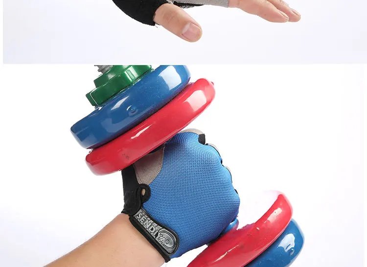 Motorcycle Anti Slip Shock Breathable Half Finger Gloves Cycling Gloves Breathable Fitness Exercise Sports Camping hiking gloves