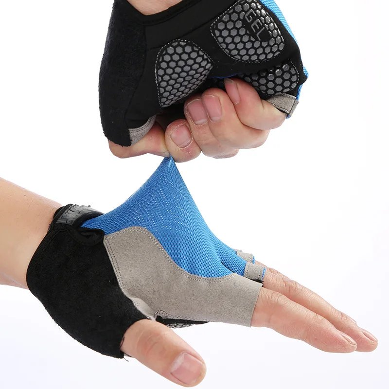 Motorcycle Anti Slip Shock Breathable Half Finger Gloves Cycling Gloves Breathable Fitness Exercise Sports Camping hiking gloves