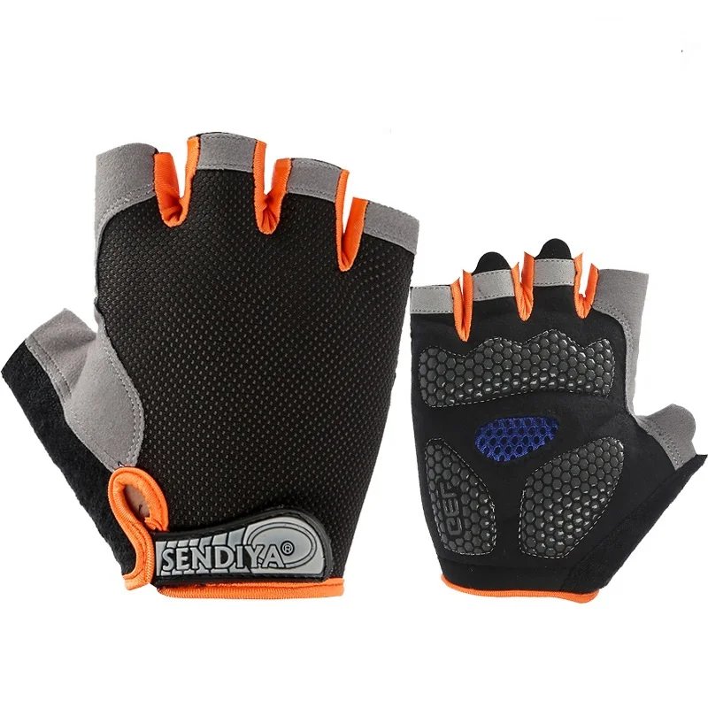 Motorcycle Anti Slip Shock Breathable Half Finger Gloves Cycling Gloves Breathable Fitness Exercise Sports Camping hiking gloves