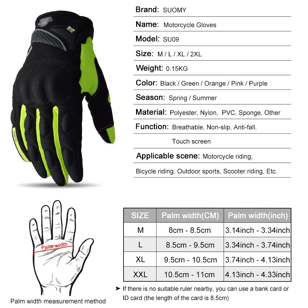 Suomy Motorcycle Gloves Motorbike Gloves Touch Screen Breathable Guantes Moto Gloves Racing Summer Spring Men Women Luva Moto DH Suomy Motorcycle Gloves Motorbike Gloves Touch Screen Breathable Guantes Moto Gloves Racing Summer Spring Men Women Luva Moto DH