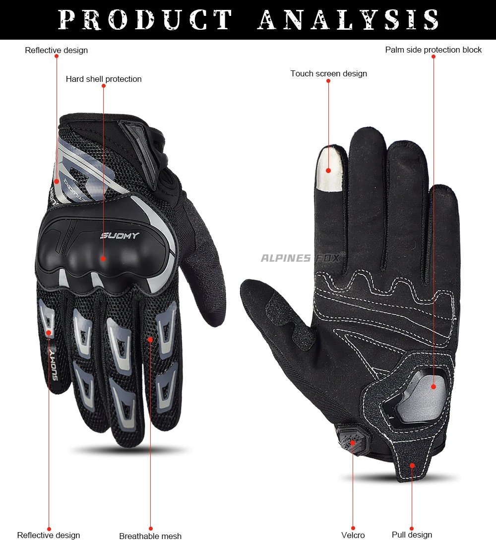 Suomy Motorcycle Gloves Motorbike Gloves Touch Screen Breathable Guantes Moto Gloves Racing Summer Spring Men Women Luva Moto DH Suomy Motorcycle Gloves Motorbike Gloves Touch Screen Breathable Guantes Moto Gloves Racing Summer Spring Men Women Luva Moto DH
