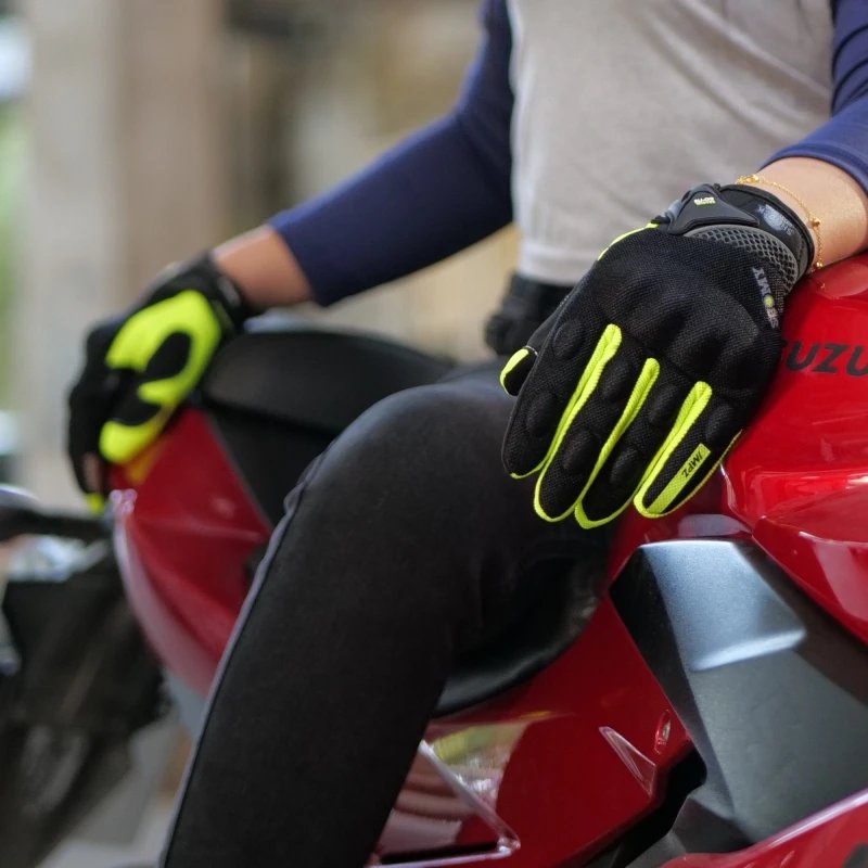 SUOMY Breathable Racing Gloves Motorcycle Full Finger Gloves Motocross Motorbike Breath Mesh Touch Screen Racing Cycling Gloves