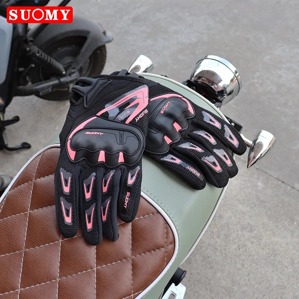 Suomy Motorcycle Gloves Touch Screen Breathable Racing Gloves Summer Mesh for Men Women Motard Suomy Motorcycle Gloves Touch Screen Breathable Racing Gloves Summer Mesh for Men Women Motard