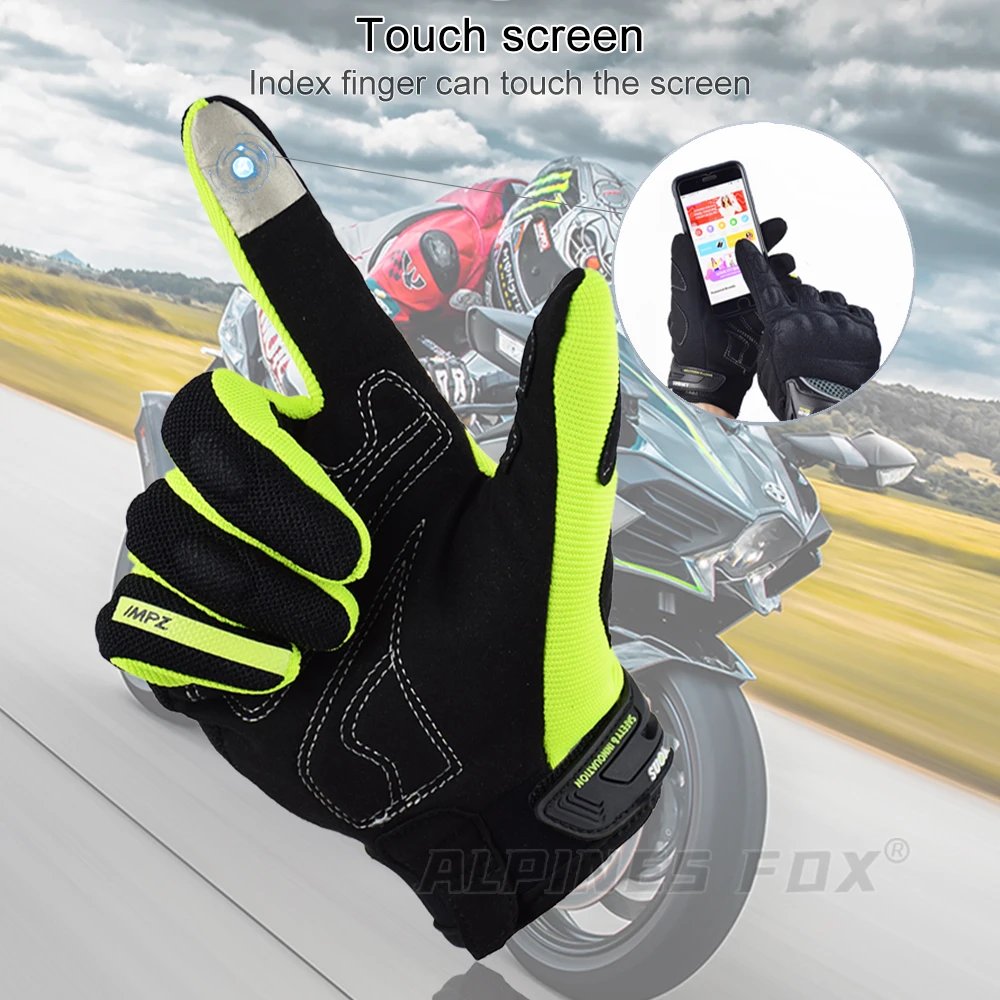 Suomy Motorcycle Gloves Touch Screen Breathable Racing Gloves Summer Mesh for Men Women Motard