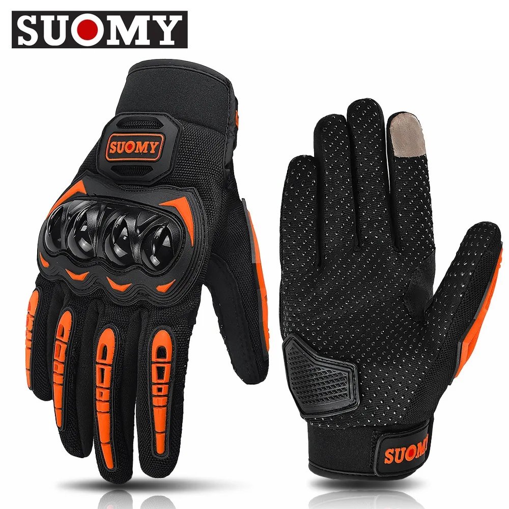 Suomy Motorcycle Gloves Touch Screen Breathable Racing Gloves Summer Mesh for Men Women Motard