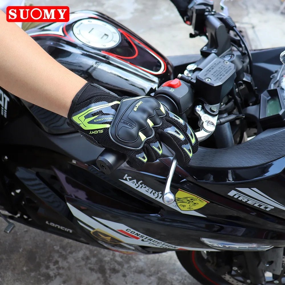 Suomy Motorcycle Gloves Touch Screen Breathable Racing Gloves Summer Mesh for Men Women Motard