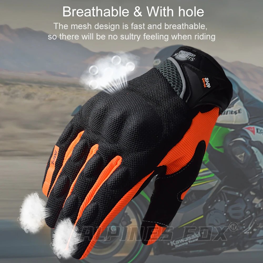 Suomy Motorcycle Gloves Touch Screen Breathable Racing Gloves Summer Mesh for Men Women Motard