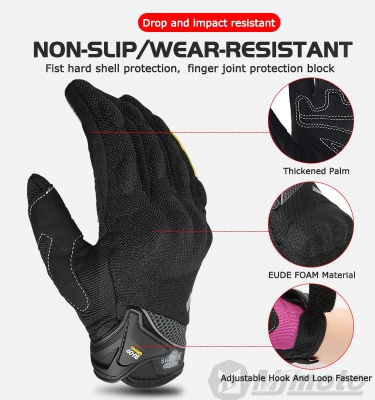 Suomy Motorcycle Gloves Touch Screen Breathable Racing Gloves Summer Mesh for Men Women Motard