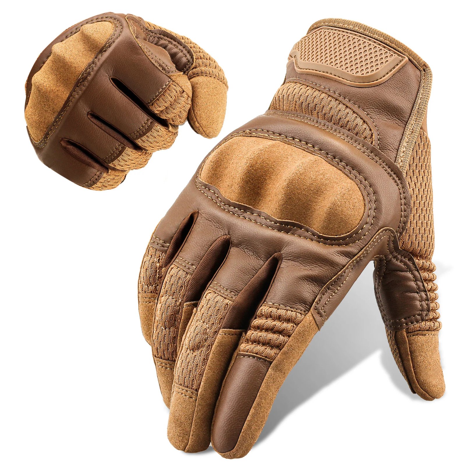GPCROSS Motorcycle Gloves Outdoor PU Leather Touch Screen Tactical Protective Motocross Racing Biker Motorbike Riding Gloves