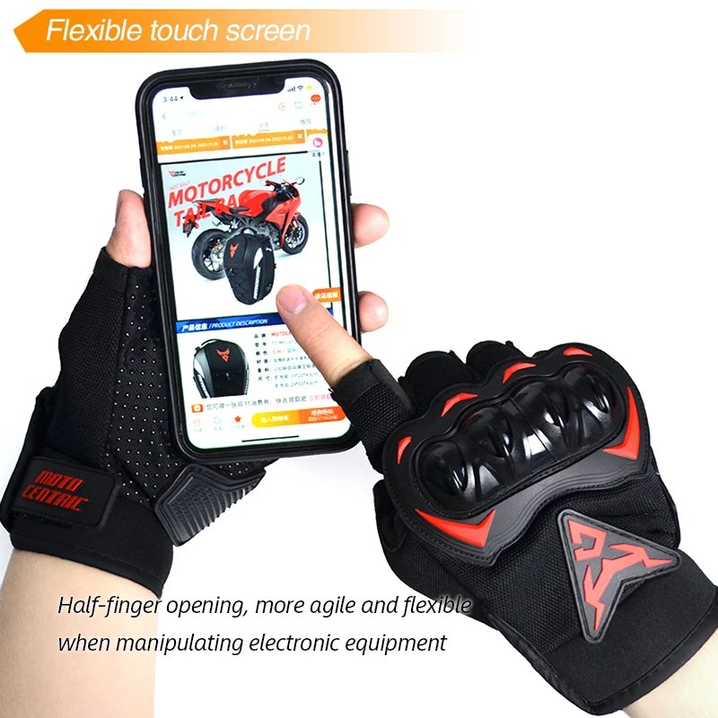 MOTOCENTRIC Summer Motorcycle Gloves Half Finger Breathable Motorcyclist Gloves ATV MTB Cycling Gloves Anti-fall Palm Guard Moto MOTOCENTRIC Summer Motorcycle Gloves Half Finger Breathable Motorcyclist Gloves ATV MTB Cycling Gloves Anti-fall Palm Guard Moto