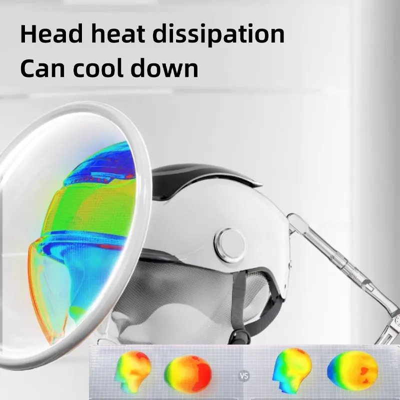 BIBEE 2.0 Electric Bike Motorcycle Helmet Summer Breathable Jet Scooter Half Helmets Men Women Dual Lenses 3/4 Open Face Helmets