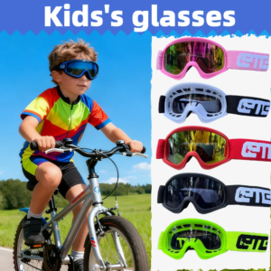 Children’s bicycle glasses and motorcycle helmet glasses, suitable for skiing, skating, windproof, and children aged 3 to 12