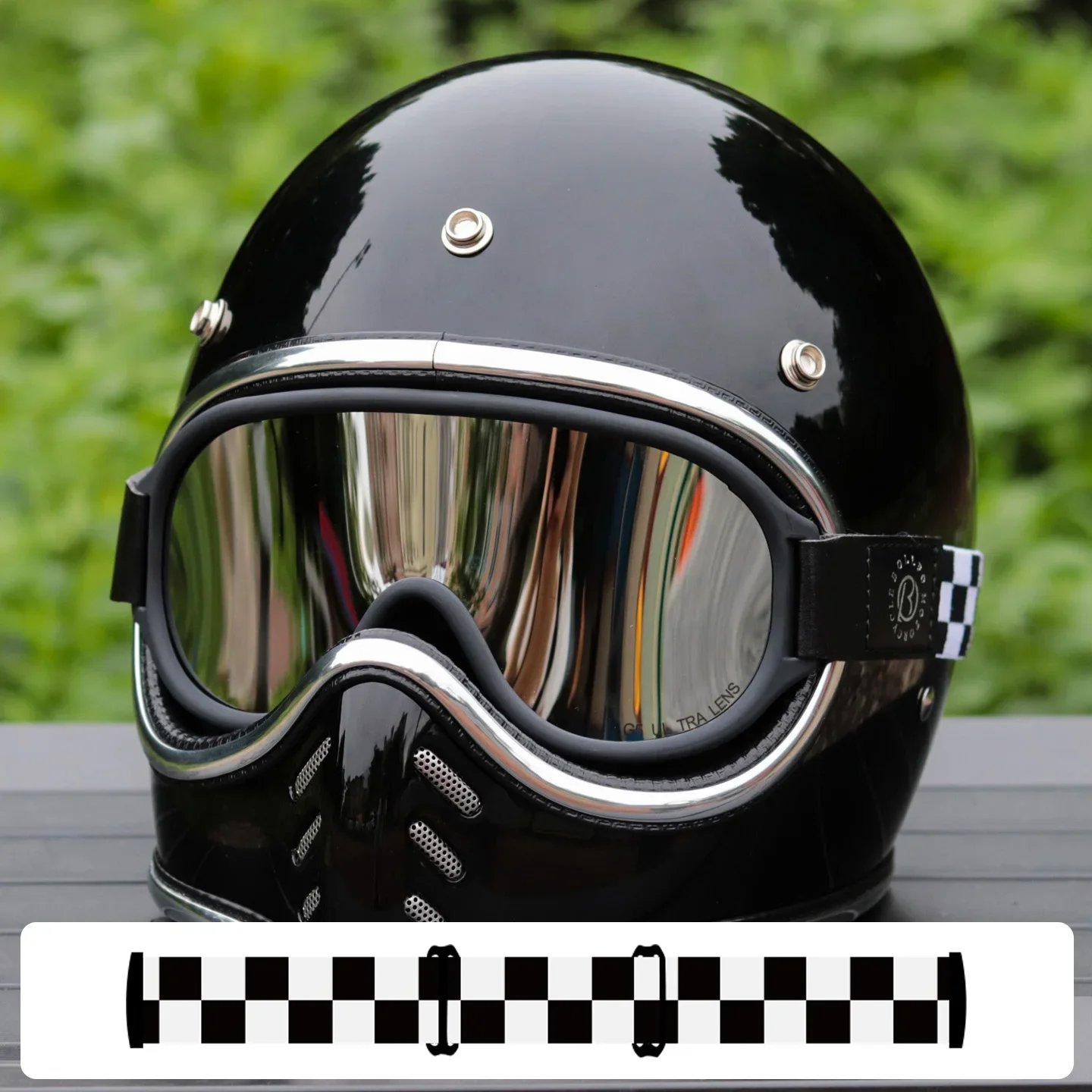 Vintage Motorcycle Glasses Polarized for Small Helmet Anti-fog Motorcycle Riding Goggles Photochromic UV400 Dirt Bike Eyewear