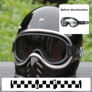 Vintage Motorcycle Glasses Polarized for Small Helmet Anti-fog Motorcycle Riding Goggles Photochromic UV400 Dirt Bike Eyewear