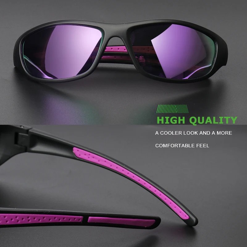 Polarized Sports Sunglasses for Men, Mens Sunglasses Wrap Around UV Protection for Cycling Fishing Driving