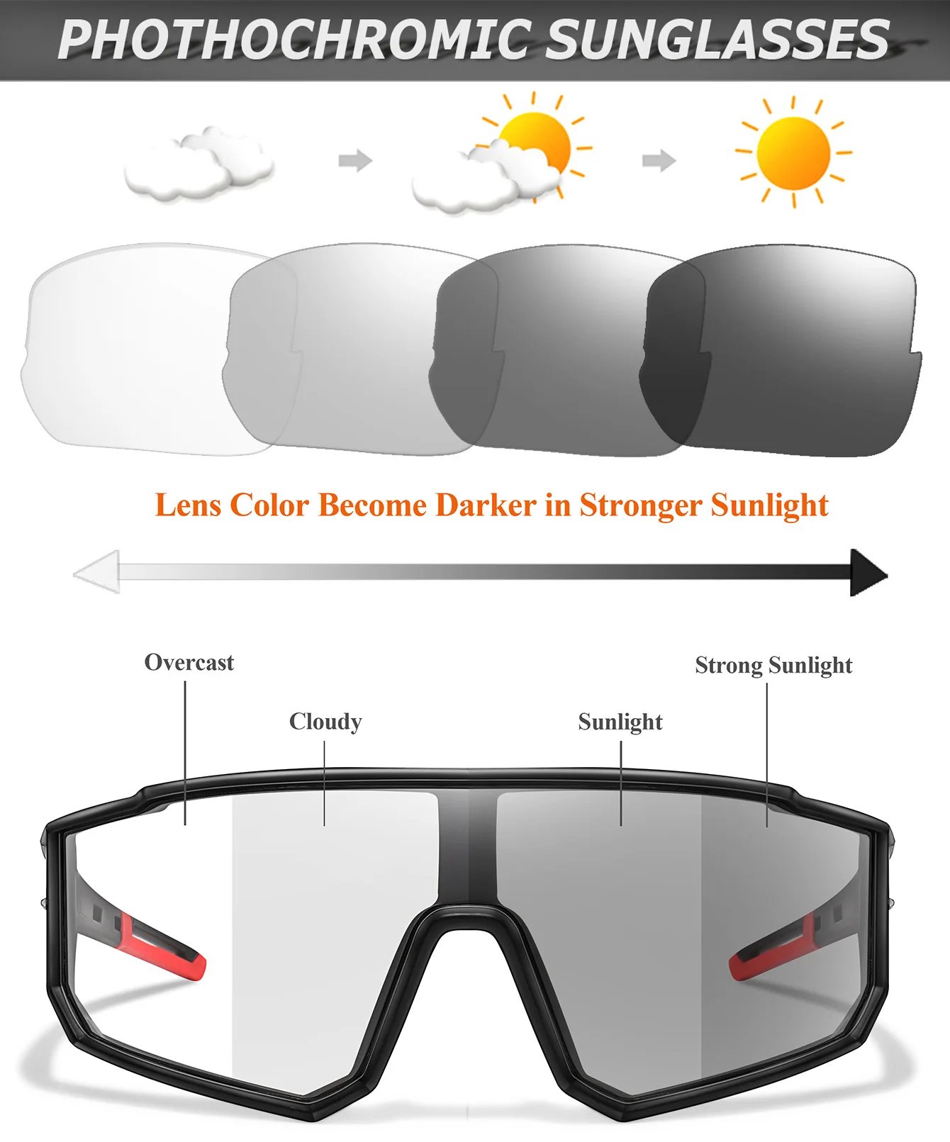 Photochromic Motorcycle Sunglasses Men Women Outdoor Cycling Driving Hiking Eyewear Fishing UV400 Protection Goggles Photochromic Motorcycle Sunglasses Men Women Outdoor Cycling Driving Hiking Eyewear Fishing UV400 Protection Goggles
