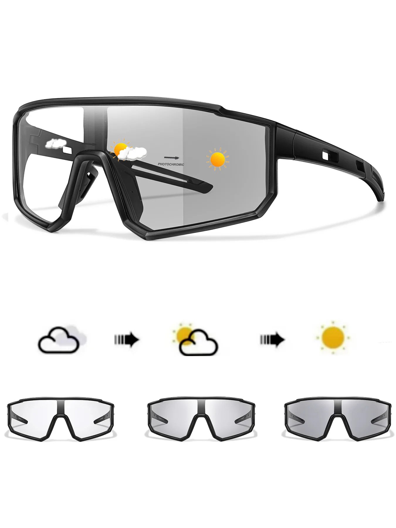 Photochromic Motorcycle Sunglasses Men Women Outdoor Cycling Driving Hiking Eyewear Fishing UV400 Protection Goggles Photochromic Motorcycle Sunglasses Men Women Outdoor Cycling Driving Hiking Eyewear Fishing UV400 Protection Goggles
