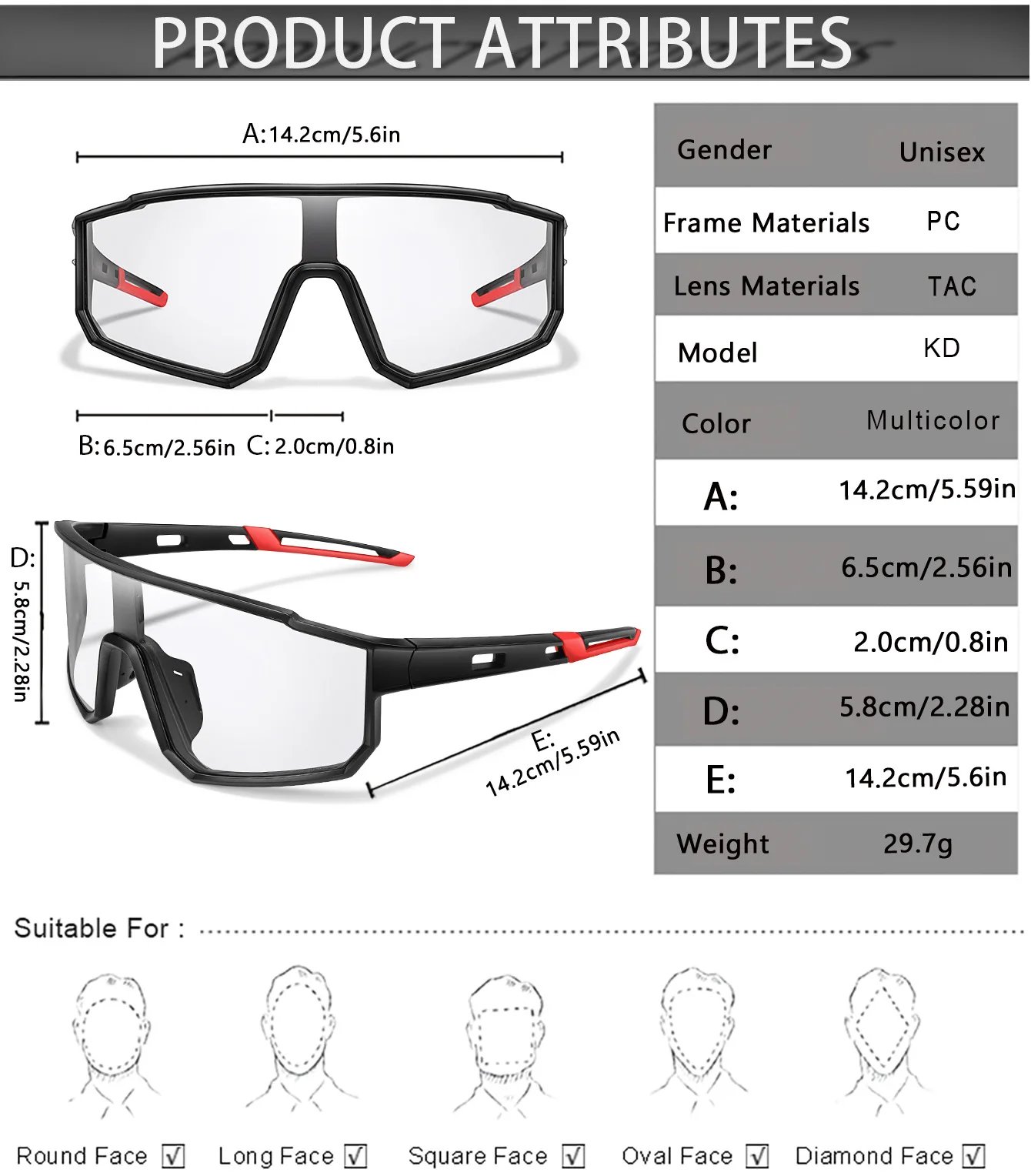 Photochromic Motorcycle Sunglasses Men Women Outdoor Cycling Driving Hiking Eyewear Fishing UV400 Protection Goggles Photochromic Motorcycle Sunglasses Men Women Outdoor Cycling Driving Hiking Eyewear Fishing UV400 Protection Goggles