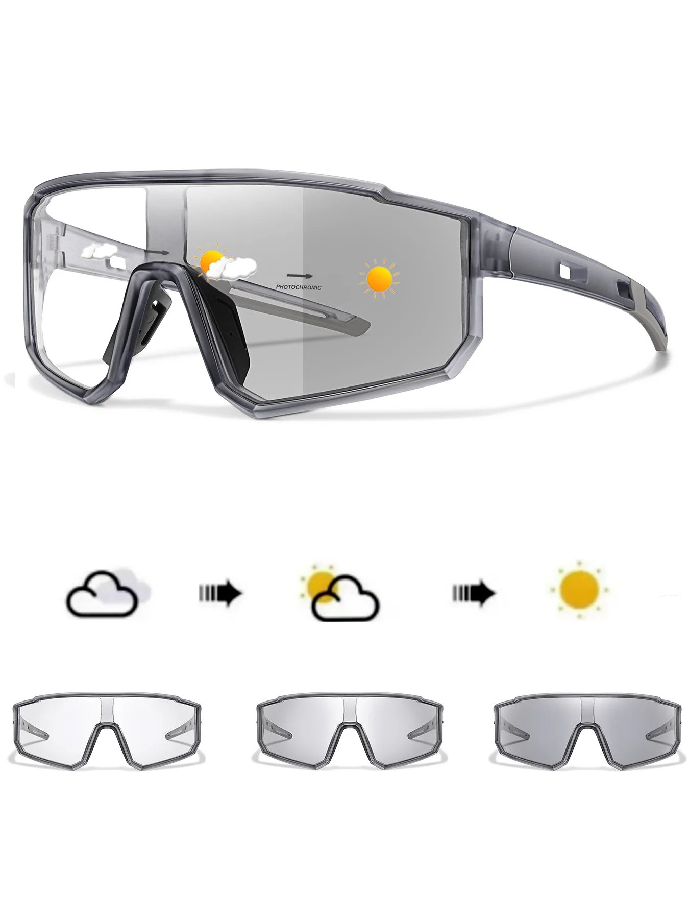 Photochromic Motorcycle Sunglasses Men Women Outdoor Cycling Driving Hiking Eyewear Fishing UV400 Protection Goggles Photochromic Motorcycle Sunglasses Men Women Outdoor Cycling Driving Hiking Eyewear Fishing UV400 Protection Goggles