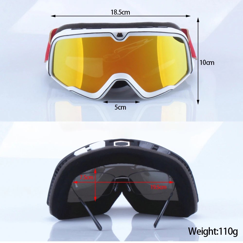 Retro Motocross Goggles MTB MX Riding Shades Motorcycle Racing Helmet Goggles ATV UTV Skiing Cycling Racing Off-Road Goggles Retro Motocross Goggles MTB MX Riding Shades Motorcycle Racing Helmet Goggles ATV UTV Skiing Cycling Racing Off-Road Goggles