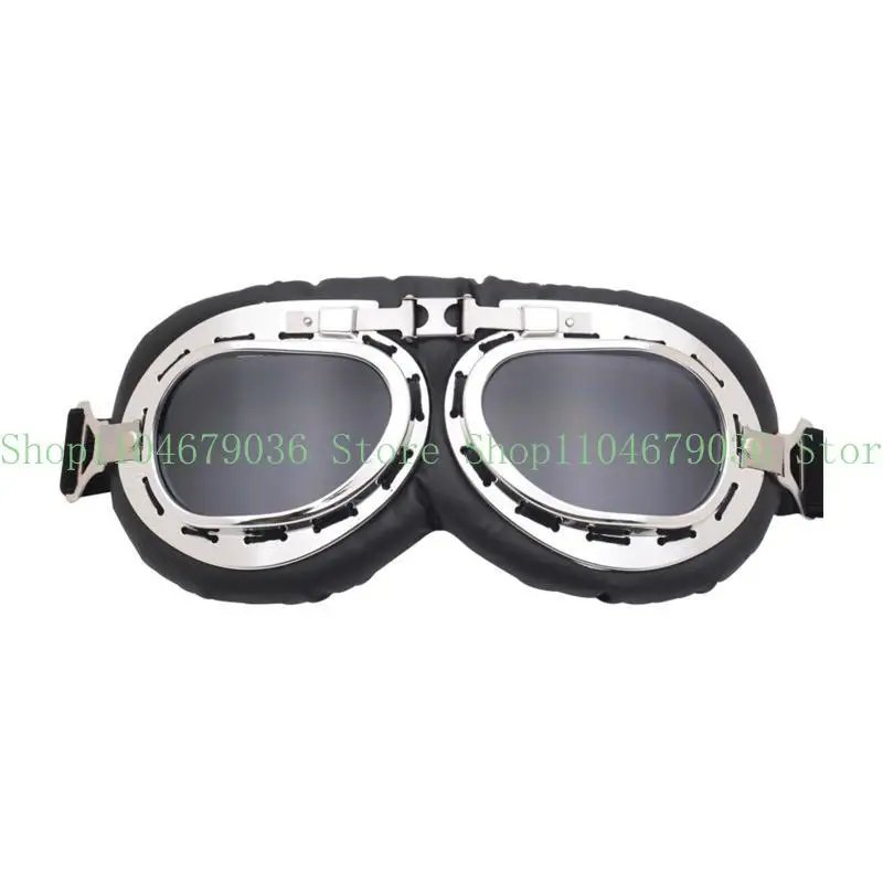 652F Windproof Retro Motorcycle Goggles Glasses Vintage Goggles for Pilot Steampunk ATV Bike Copper Helmet