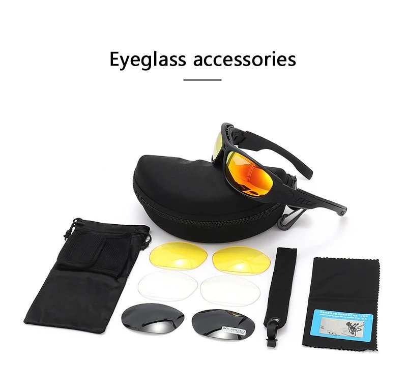 Polarized Glasses CS Tactical Motorcycle Hunting Shooting Airsoft Protection Goggles with 4 Lens Kit Polarized Glasses CS Tactical Motorcycle Hunting Shooting Airsoft Protection Goggles with 4 Lens Kit
