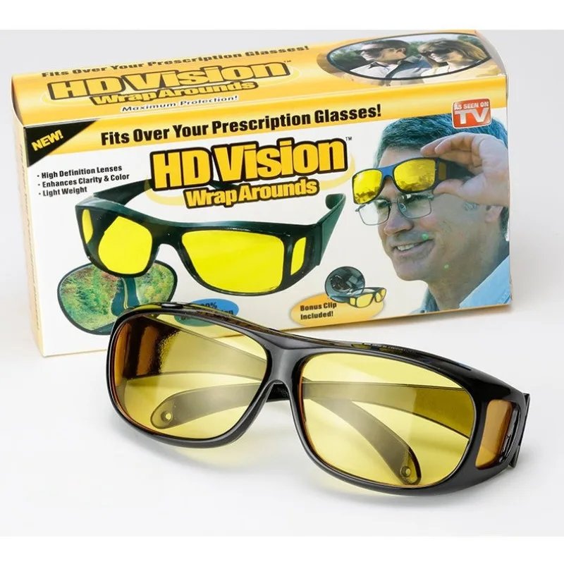 Car Night Vision Driving Glasses Motorcycle Bicycle Riding Anti-Glare UV385 HD Lens Lightweight Eyewear Car Accessories