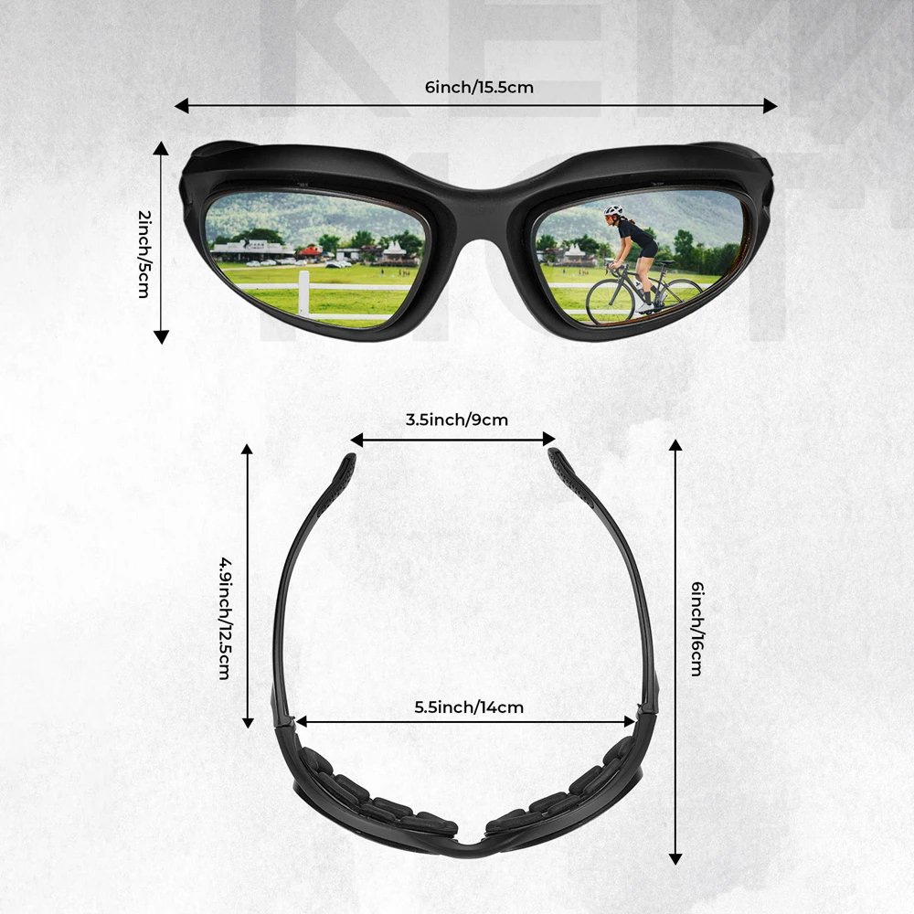 KEMITOUR Motorcycle Glasses Polarized Sunglasses Windproof Riding Goggles UV400 Antifog Clear Lens For Shooting Eye Protection KEMITOUR Motorcycle Glasses Polarized Sunglasses Windproof Riding Goggles UV400 Antifog Clear Lens For Shooting Eye Protection