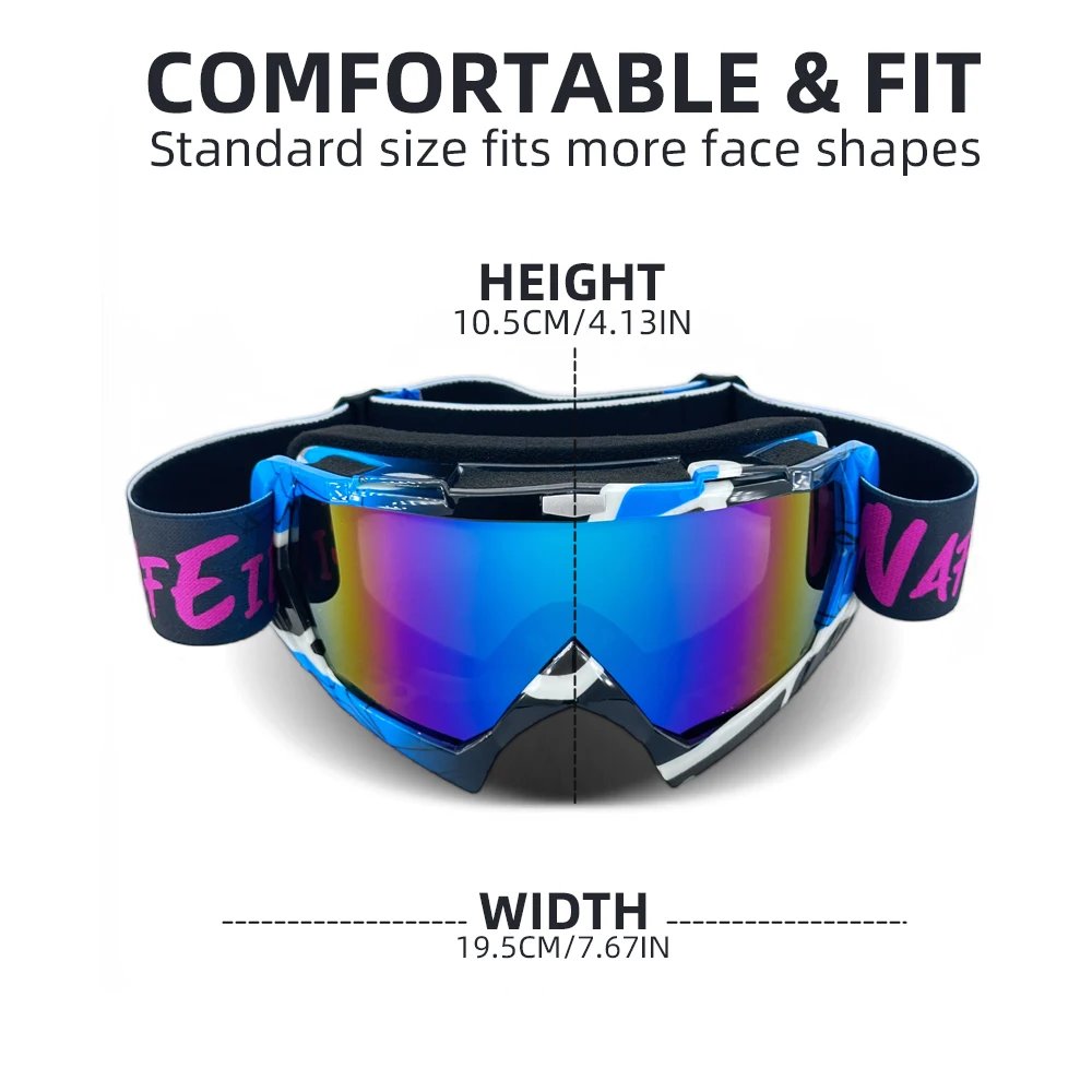 Anti Fog Windproof Lightweight Goggles with Multi Color Lens for Multi Terrain Vehicles Anti Fog Windproof Lightweight Goggles with Multi Color Lens for Multi Terrain Vehicles
