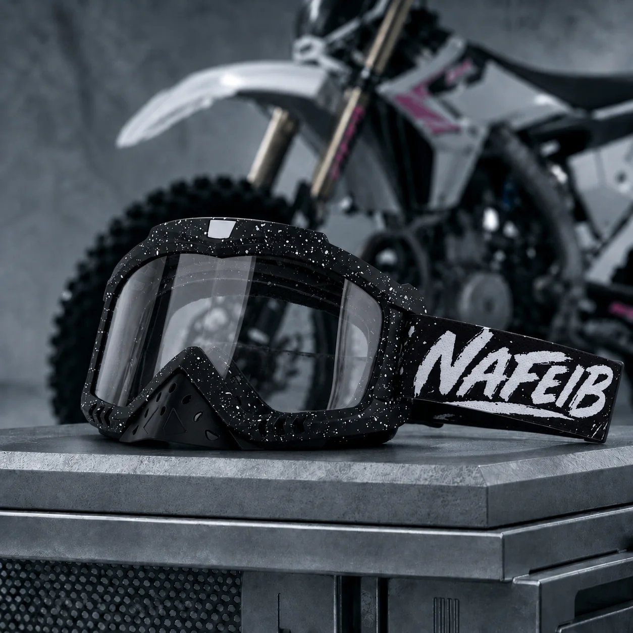 Motocross Goggles with Nose Guard for Men Women, Wide View Dirt Bike ATV Off-Road Motorcycle Racing Goggles with Adjustable Strap Motocross Goggles with Nose Guard for Men Women, Wide View Dirt Bike ATV Off-Road Motorcycle Racing Goggles with Adjustable Strap