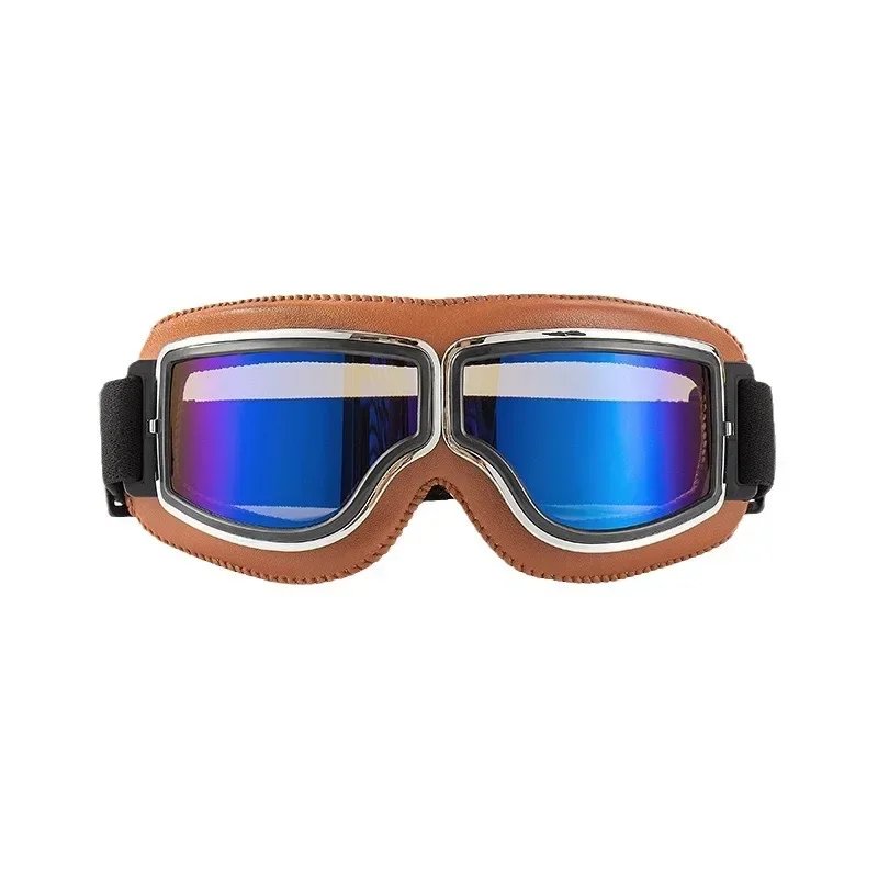 Retro Glasses Motorcycle goggles Metal Goggles Motorcycle Fit Protection Biking and Outdoor Adventures European Vintage Design