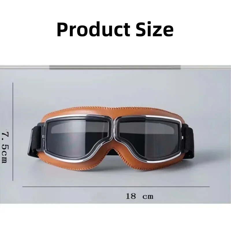 Retro Glasses Motorcycle goggles Metal Goggles Motorcycle Fit Protection Biking and Outdoor Adventures European Vintage Design