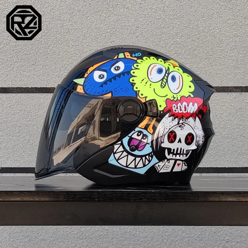 Half Helmet Men and Women Motorcycle Off-Road Summer Helmet Downhill Racing Mountain Cross Casco Capacete ORZ-705