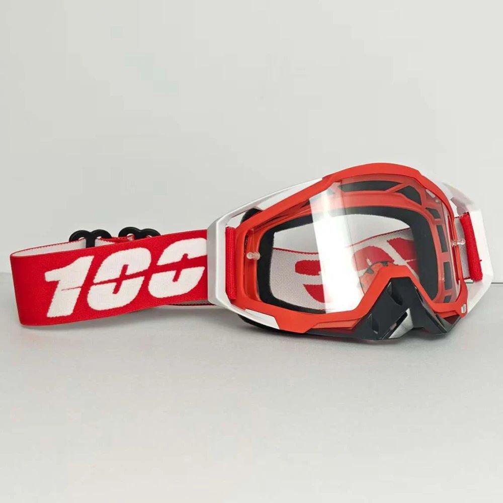 Shockproof Motorbike Safety Goggles Windproof Dust Resistant Curved Lens For Highway Long Distance Riding
