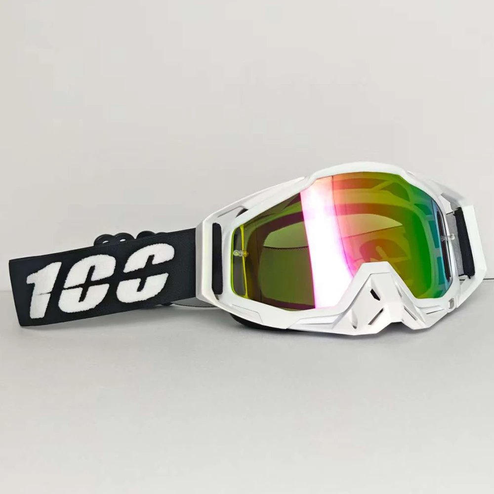 Shockproof Motorbike Safety Goggles Windproof Dust Resistant Curved Lens For Highway Long Distance Riding