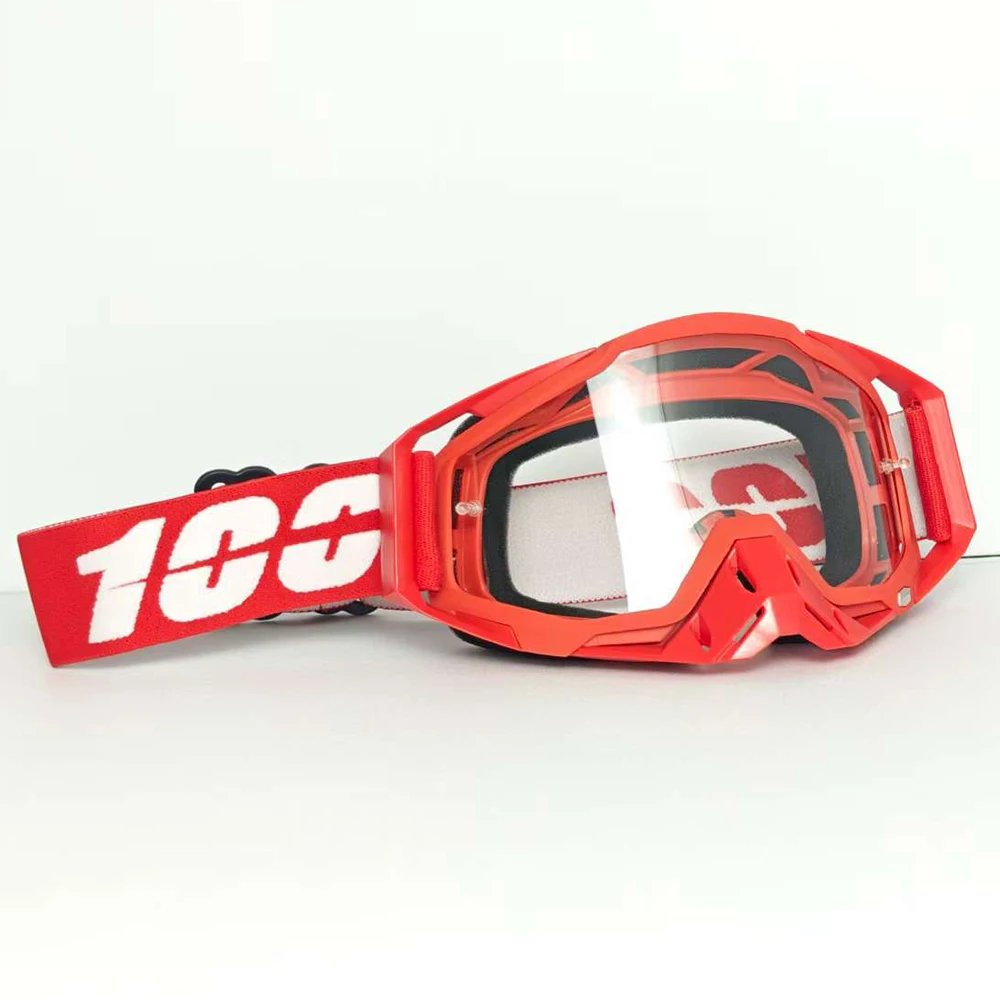 Shockproof Motorbike Safety Goggles Windproof Dust Resistant Curved Lens For Highway Long Distance Riding