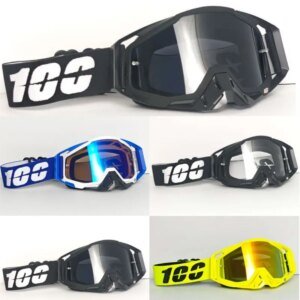 Shockproof Motorbike Safety Goggles Windproof Dust Resistant Curved Lens For Highway Long Distance Riding