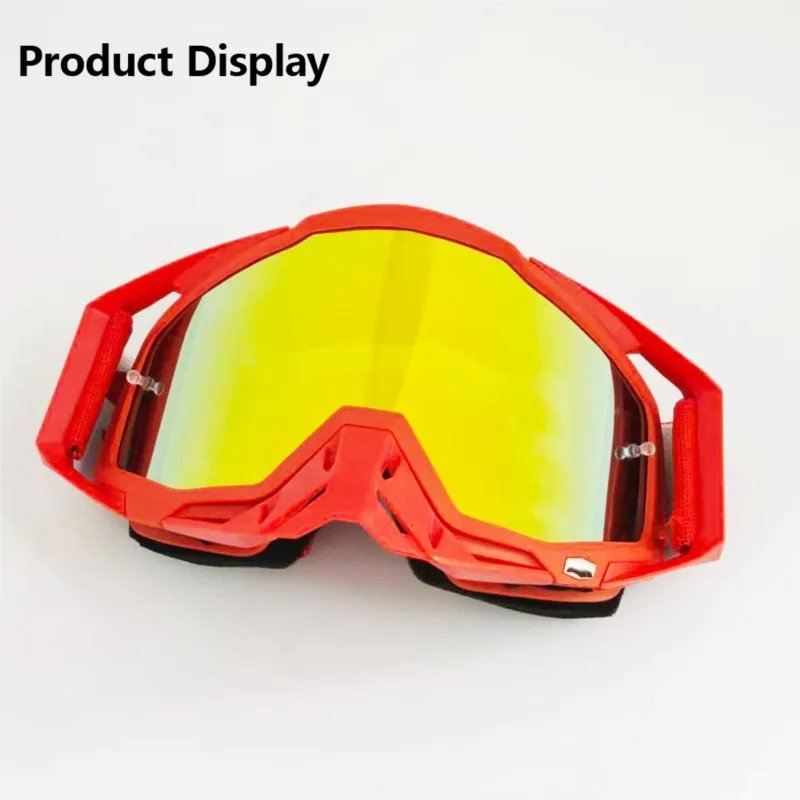 Shockproof Motorbike Safety Goggles Windproof Dust Resistant Curved Lens For Highway Long Distance Riding
