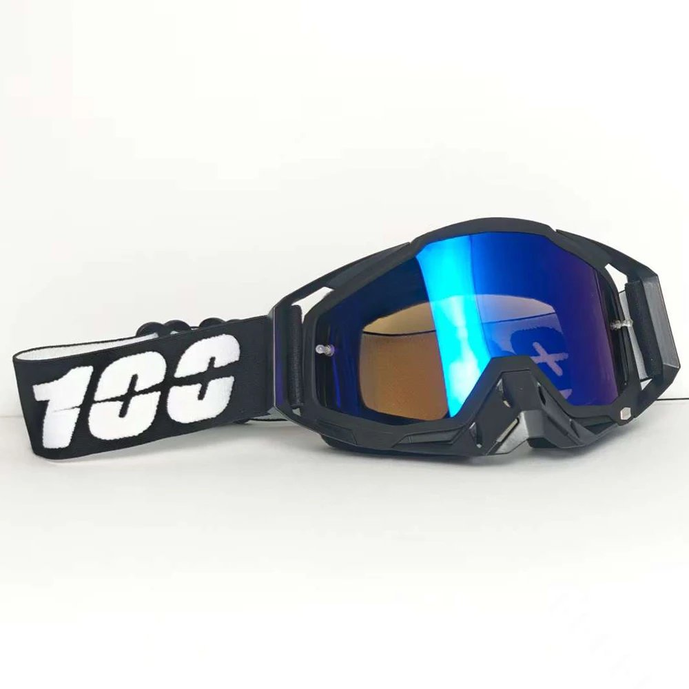 Shockproof Motorbike Safety Goggles Windproof Dust Resistant Curved Lens For Highway Long Distance Riding