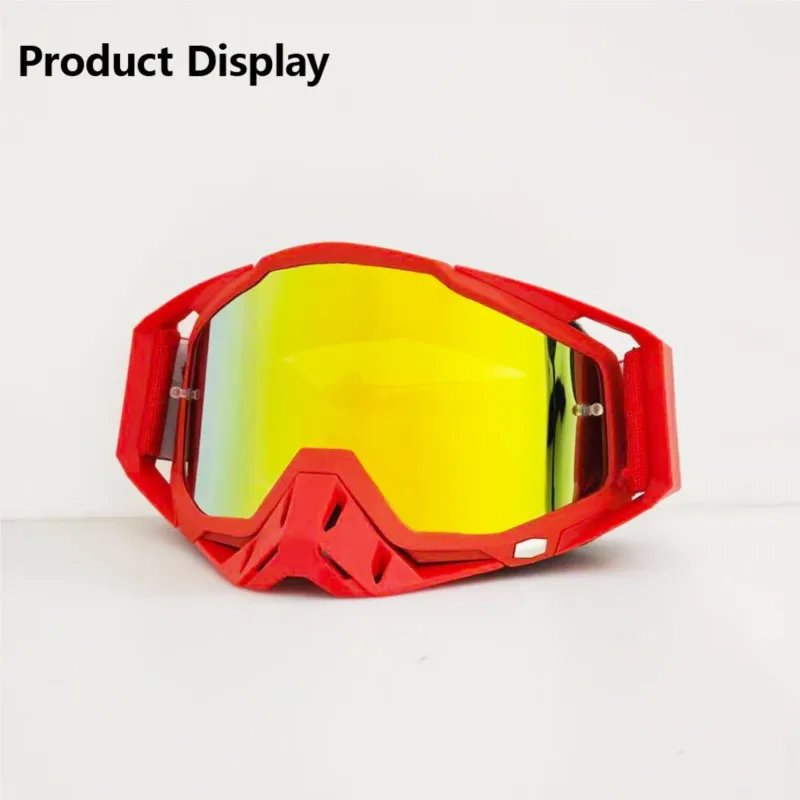 Shockproof Motorbike Safety Goggles Windproof Dust Resistant Curved Lens For Highway Long Distance Riding