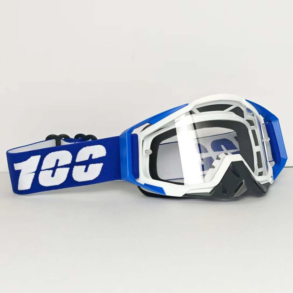 Shockproof Motorbike Safety Goggles Windproof Dust Resistant Curved Lens For Highway Long Distance Riding