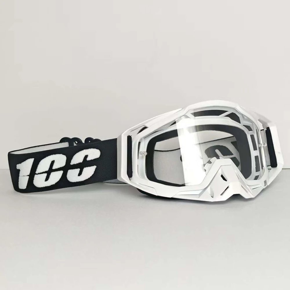 Shockproof Motorbike Safety Goggles Windproof Dust Resistant Curved Lens For Highway Long Distance Riding